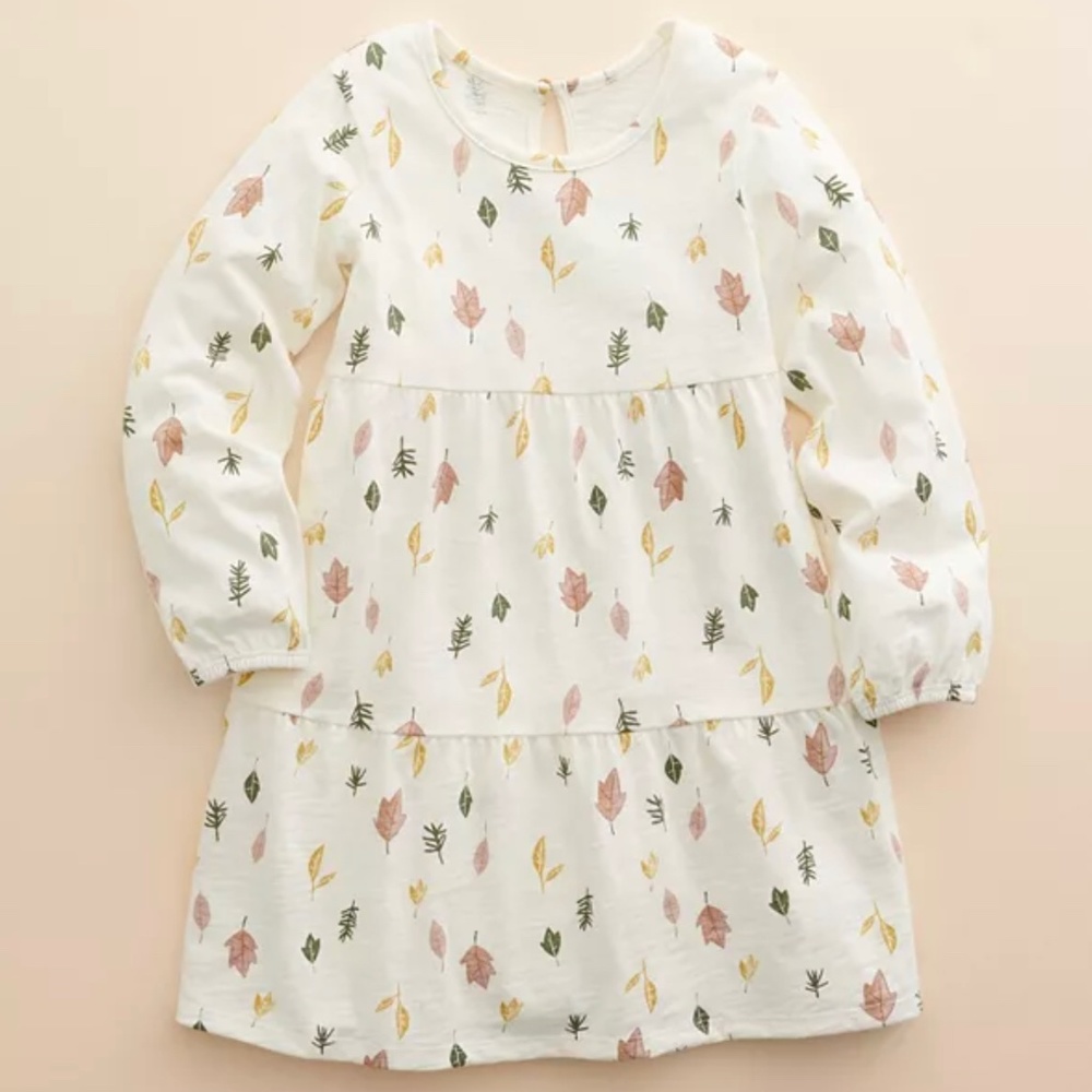 Thanksgiving Fall leaf dress baby girl little co by Lauren Conrad size 3 month